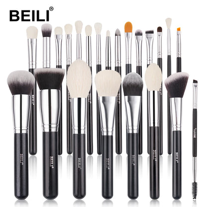 Beili Schwarzes Make-up-Pinsel-Set – Edles Profi-Tool aus Ziegenhaar! ✨