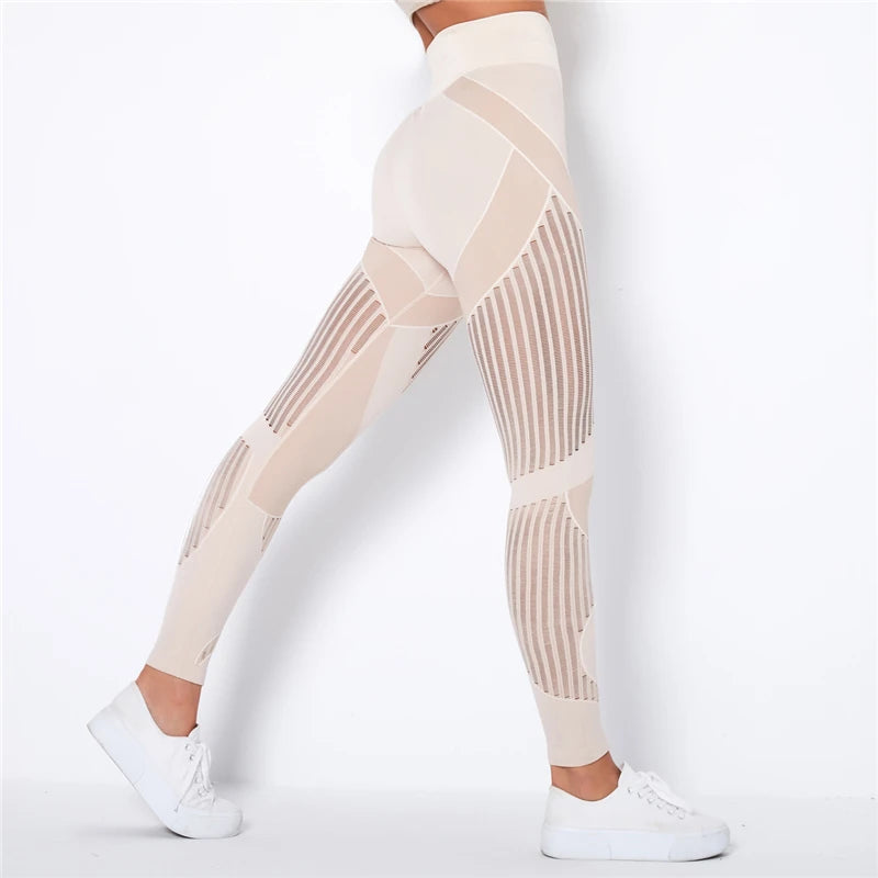 Nahtlose Leggings mit Mesh – High‑Waist Power für dein Workout