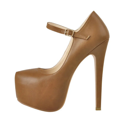Mary Jane Vibes – Plattform-Pumps mit Stiletto & Riemchenschnalle