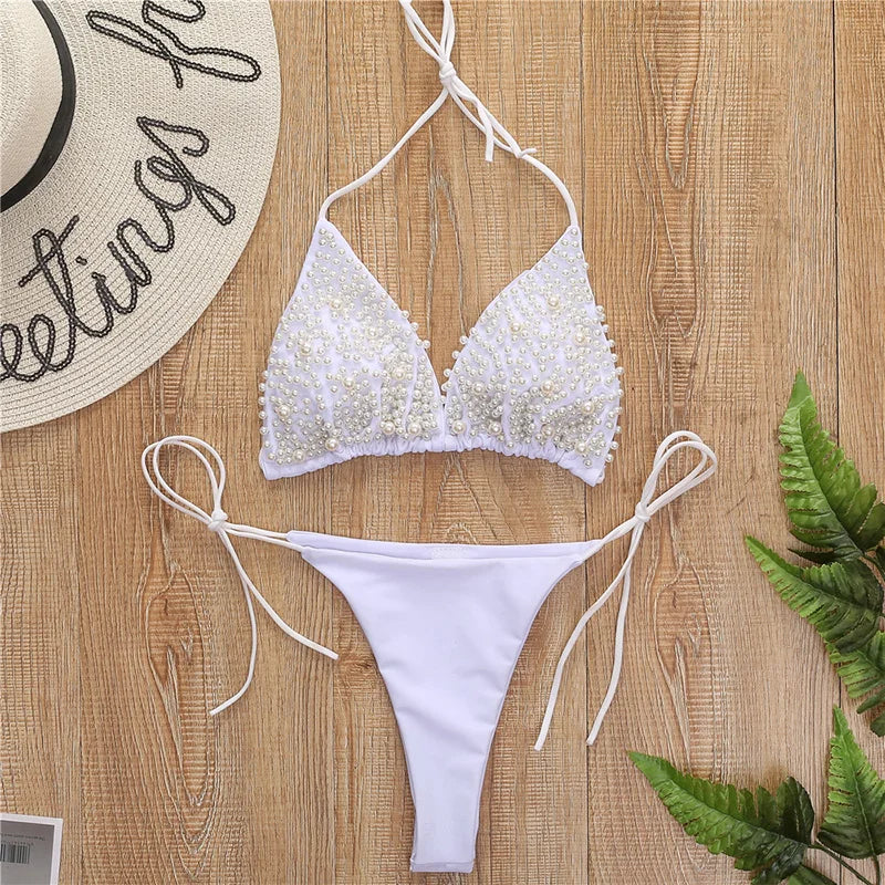 Luxus-Perlen Bikini – zart, sexy & außergewöhnlich