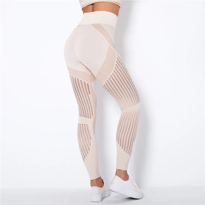 Nahtlose Leggings mit Mesh – High‑Waist Power für dein Workout