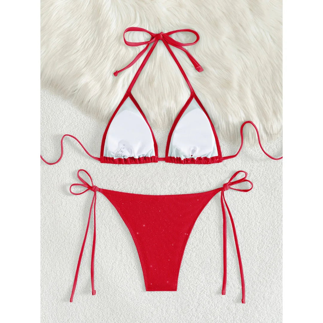 Glitter High-Cut Bikini – glänzend, sexy & ideal für heiße Sommertage