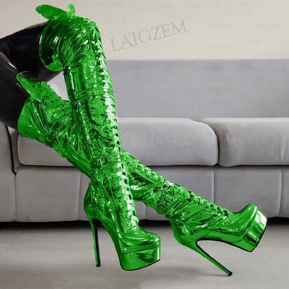 LAIGZEM Frauen Überknie-Stiefel – Verführerisch. Selbstbewusst. Extra hoch.