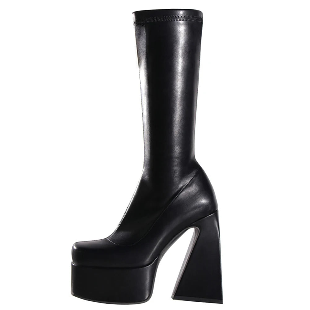 Platform Ankle Boots mit Zipper – Streetstyle trifft Statement