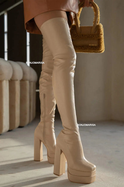 Double Platform Overknees – Bold, chunky & made to turn heads