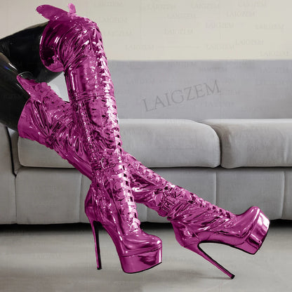 LAIGZEM Frauen Überknie-Stiefel – Verführerisch. Selbstbewusst. Extra hoch.