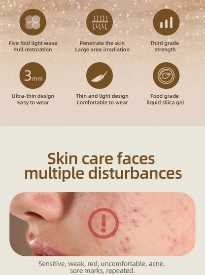 4-in-1 Rote LED-Lichttherapie Maske – Flexible Silikonmaske für Hautverjüngung & Anti-Aging