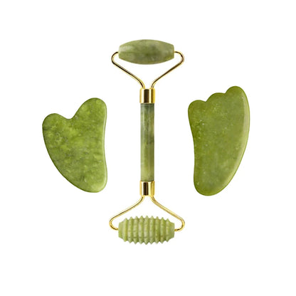 100 % Naturstein Gua Sha & Jade Roller Set – Pure Beauty. Natürlich gepflegt.