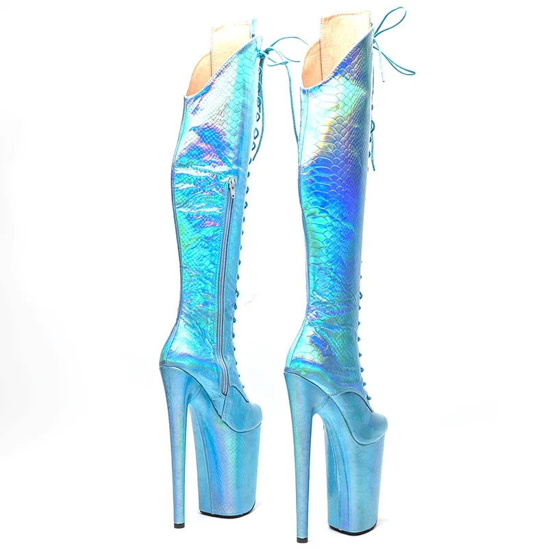 Leecabe Snake PU Boots – 23 cm pure Attitude