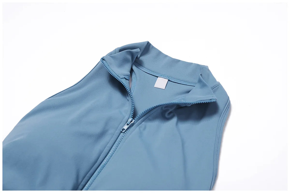 Zipper Yoga Overall – Figurbetonter Sport-Overall für Fitness, Pilates & Workout