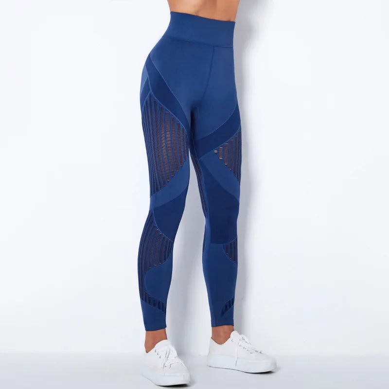 Seamless Knitted High‑Waist Leggings – Quick‑Dry & Hip‑Lifting Power