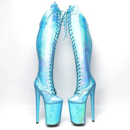 Leecabe Snake PU Boots – 23 cm pure Attitude