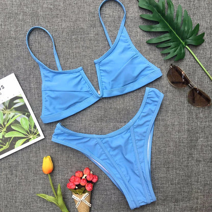 Denim-Style Bikini-Set – cool, sexy & perfekt für den Sommer
