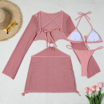 Bikini-Set mit Mesh Cover-Up – sexy, vielseitig & perfekt für deinen Beach-Look
