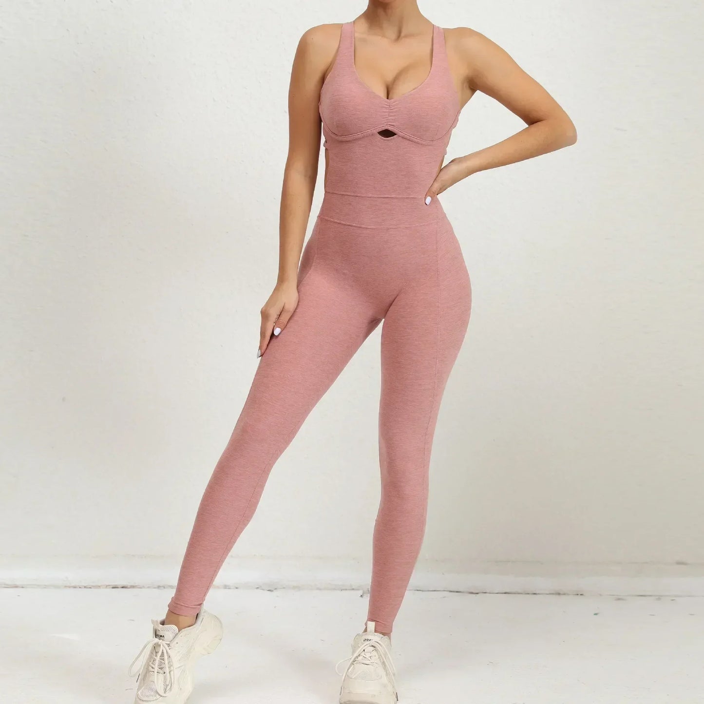 Seamless Yoga Jumpsuit – Sculpted Fit & Feminine Flow