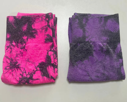Nahtlose Tie‑Dye Yoga‑Hose – High‑Waist Fitness‑Leggings