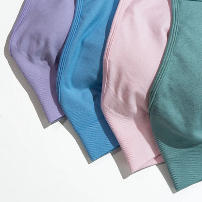 Hochgeschlossener Sport-BH mit Offenem Rücken für Damen – Stilvolles Yoga-Tanktop