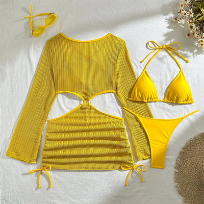 Bikini-Set mit Mesh Cover-Up – sexy, vielseitig & perfekt für deinen Beach-Look