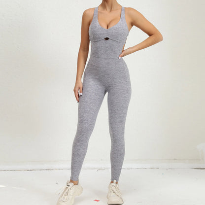Seamless Yoga Jumpsuit – Sculpted Fit & Feminine Flow