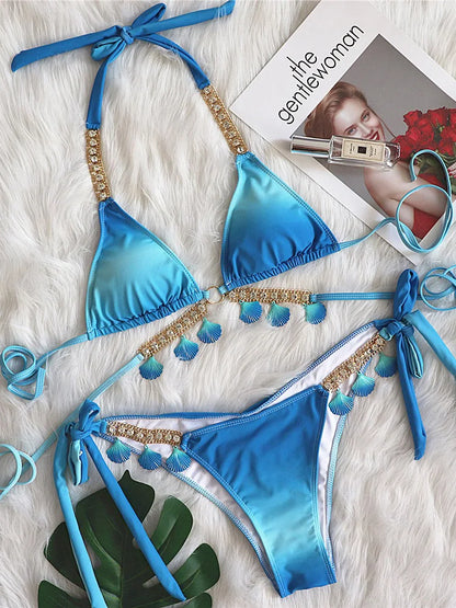 Shell-Diamond Bikini – luxuriös, verspielt & absolut strandtauglich