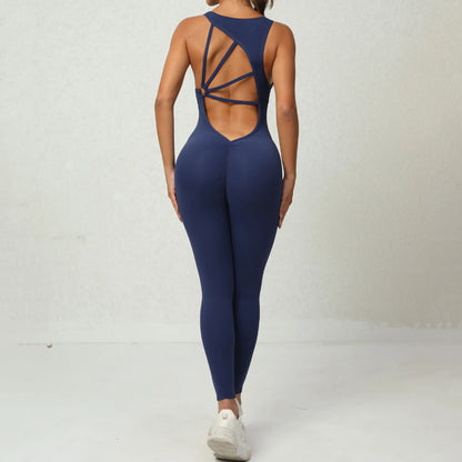 Rückenfreier Yoga-Overall – Stylischer Einteiler für Sport & Fitness