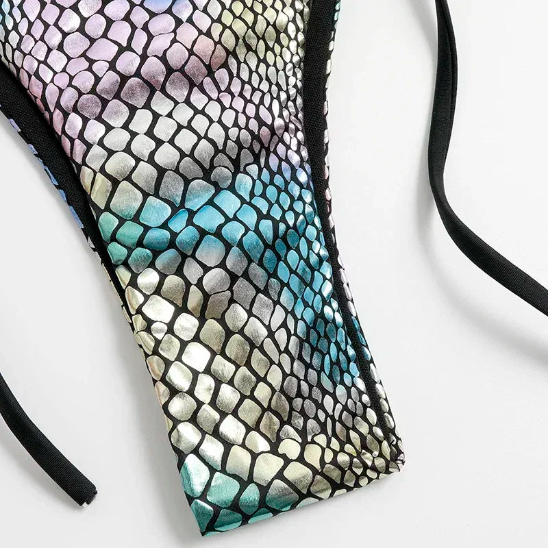 Fischschuppen Bikini-Set – glänzend, sexy & absolut mermaid vibes