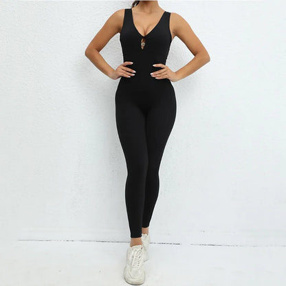 Rückenfreier Yoga-Overall – Stylischer Einteiler für Sport & Fitness