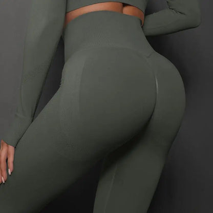 Nahtlose Fitness-Leggings – Push-Up & Hohe Taille für Perfekten Halt