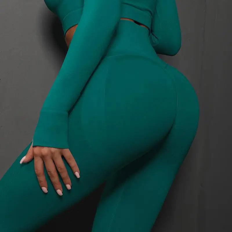 Nahtlose Fitness-Leggings – Push-Up & Hohe Taille für Perfekten Halt