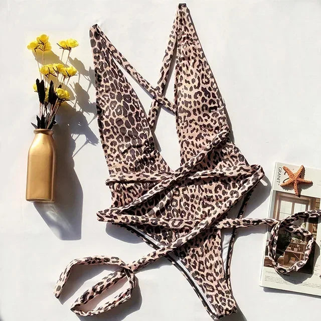 Leopard Wickel-Monokini – wild, sexy & stylisch