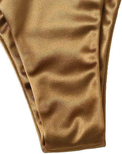 Metallic Satin Bikini-Set – glänzender Look mit brasilianischem Flair