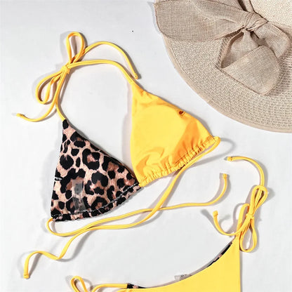 Leopard Satin Bikini-Set – wild, glänzend & ultra feminin