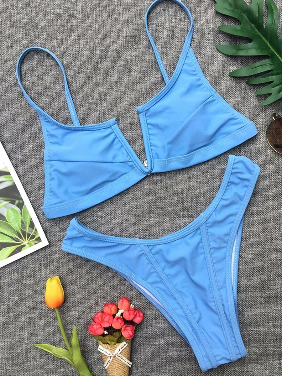 Denim-Style Bikini-Set – cool, sexy & perfekt für den Sommer