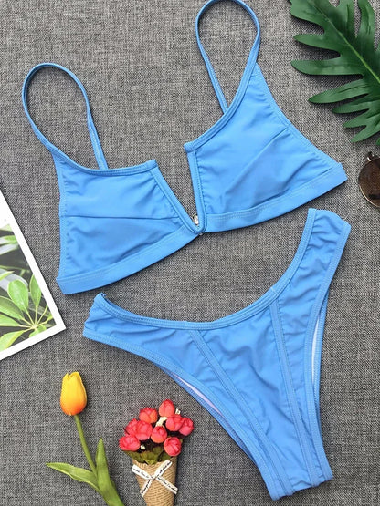 Denim-Style Bikini-Set – cool, sexy & perfekt für den Sommer