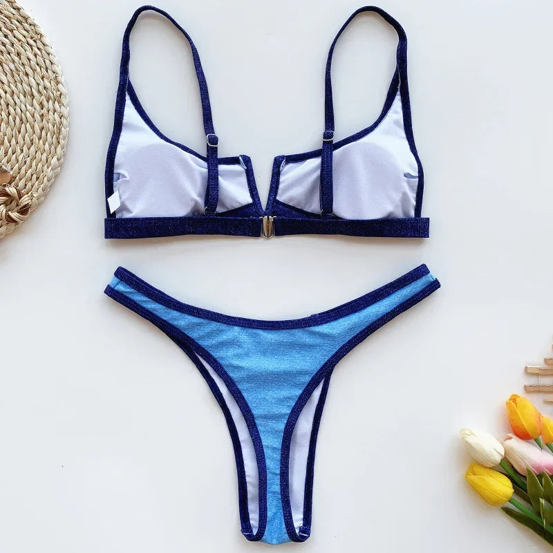 Denim-Style Bikini-Set – cool, sexy & perfekt für den Sommer