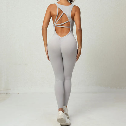 Rückenfreier Yoga-Overall – Stylischer Einteiler für Sport & Fitness