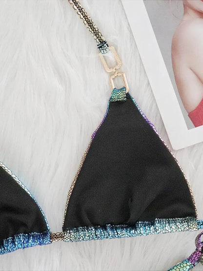 Gradient Snake Bikini – glänzend, wild & ultra feminin