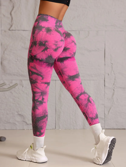 Nahtlose Tie‑Dye Yoga‑Hose – High‑Waist Fitness‑Leggings