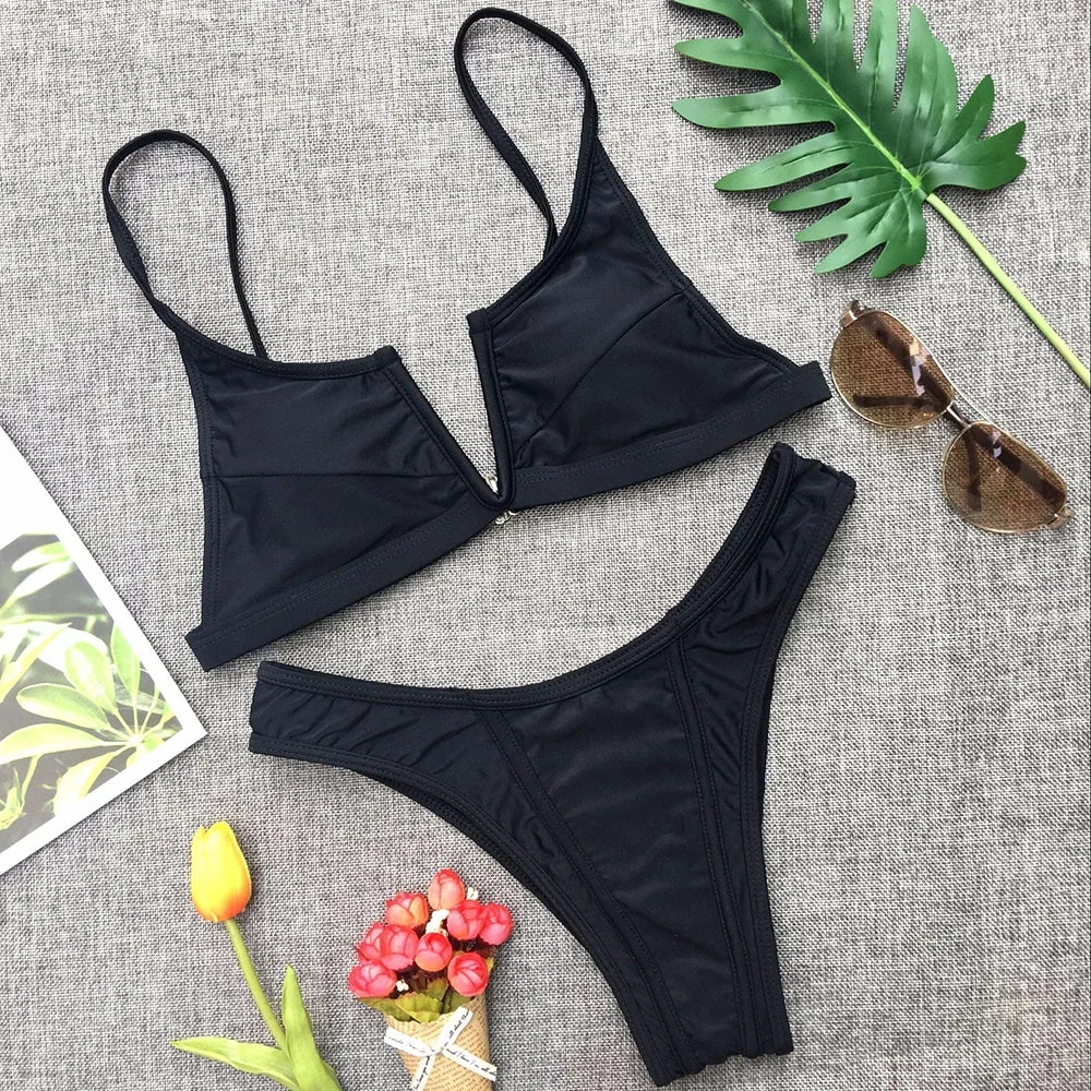 Denim-Style Bikini-Set – cool, sexy & perfekt für den Sommer