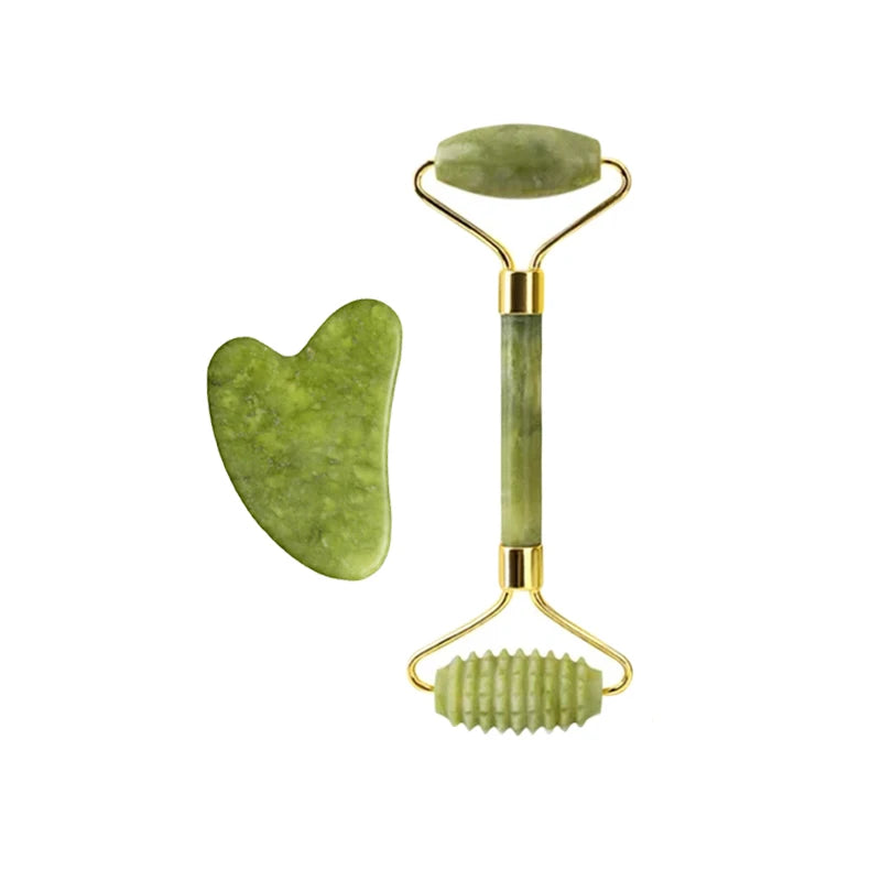 100 % Naturstein Gua Sha & Jade Roller Set – Pure Beauty. Natürlich gepflegt.