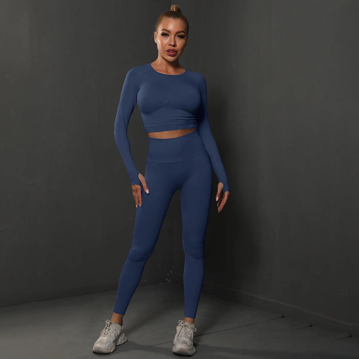 Nahtloses Sport-Set – Crop-Top & High-Waist Leggings für dein perfektes Workout