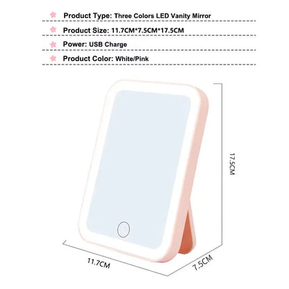 3‑Farben LED Kosmetikspiegel mit Touchscreen – Dein Beauty-Glow to go! ✨