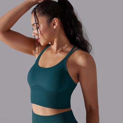 Crossover Back Sports Bra – Power. Halt. Style.