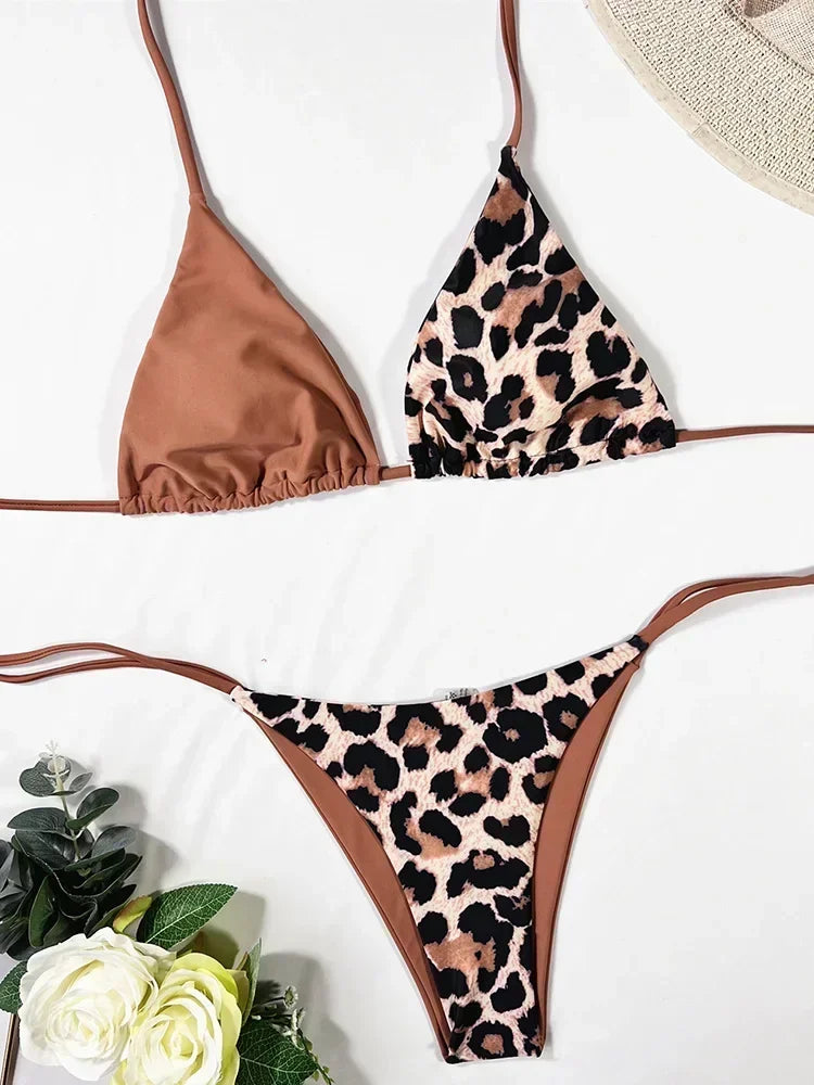 Leopard Satin Bikini-Set – wild, glänzend & ultra feminin