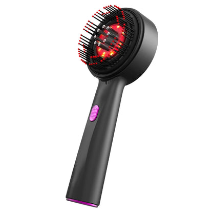 Elektrischer Vibra-Massagekamm mit Rotlicht-Therapie – Stimuliere Dein Haarwachstum! ✨