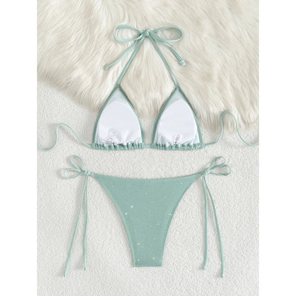 Glitter High-Cut Bikini – glänzend, sexy & ideal für heiße Sommertage