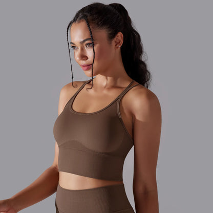 Crossover Back Sports Bra – Power. Halt. Style.