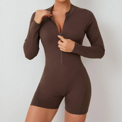 V-Rücken Scrunch Sport-Jumpsuit – Perfekte Kombination aus Style & Performance