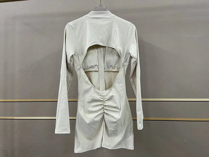 V-Rücken Scrunch Sport-Jumpsuit – Perfekte Kombination aus Style & Performance