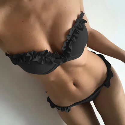 Rüschen Bandeau Bikini – verspielt, sexy & perfekt für deinen Sommer-Look